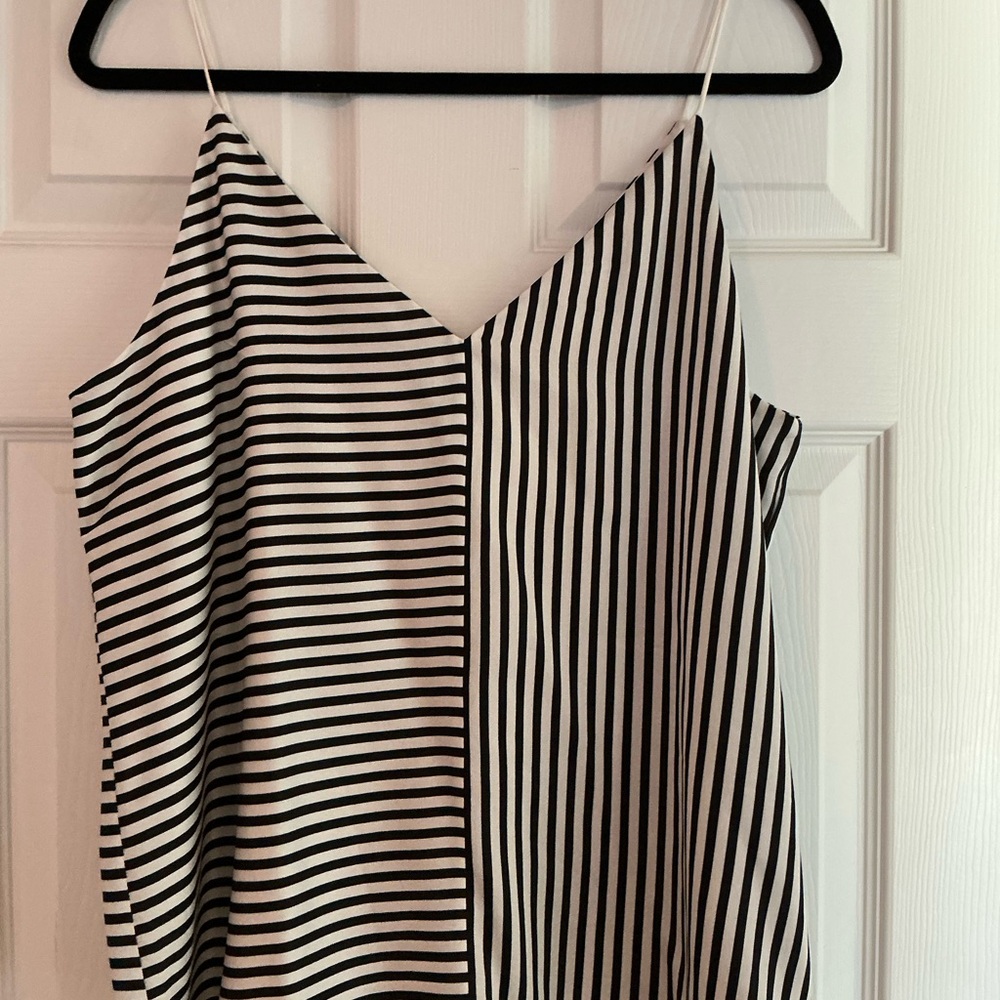 Striped Black and White Women's Top